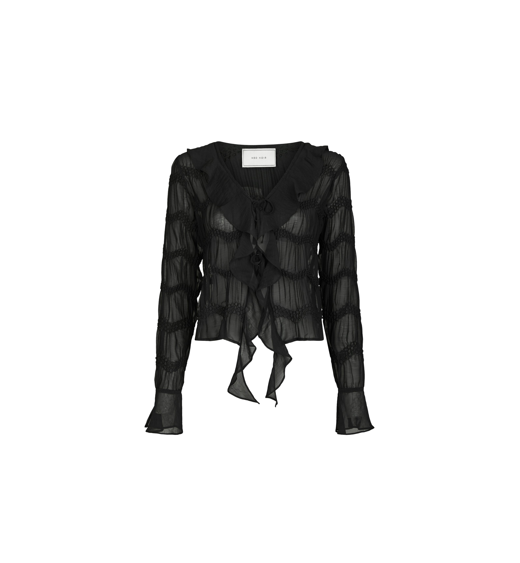Neo Noir Anika Crepe Chiffon Blouse