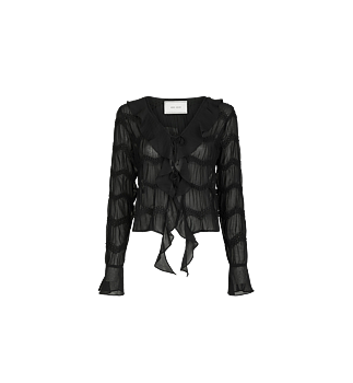 Neo Noir Anika Crepe Chiffon Blouse