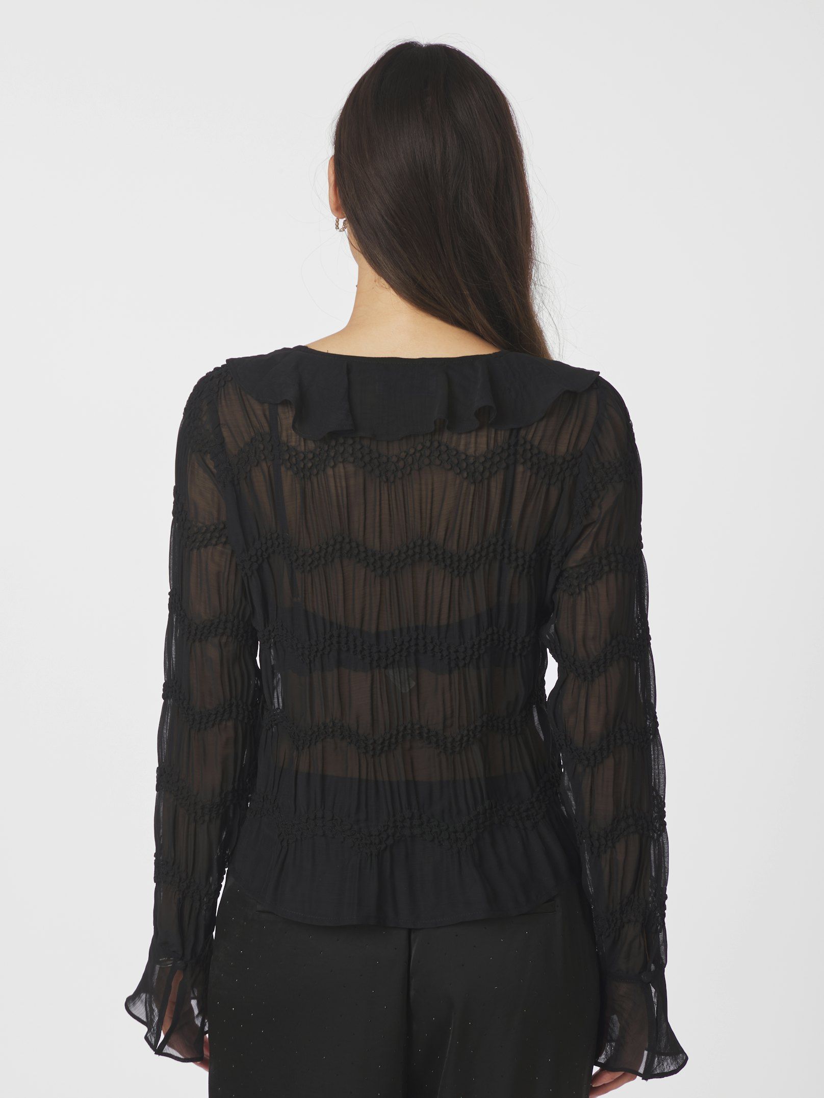 Neo Noir Anika Crepe Chiffon Blouse - 4