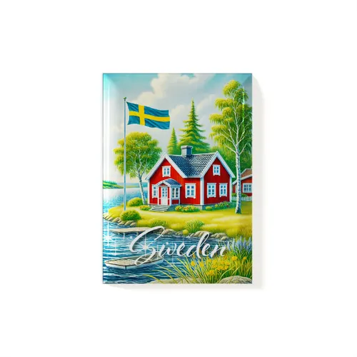 Magnet Röd Stuga Sweden