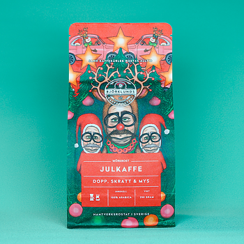 Björklunds kafferosteri - Julkaffe 2025 - Mörkrostade kaffebönor  - 250g