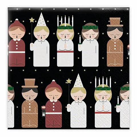 Dinner Napkin Lucia black