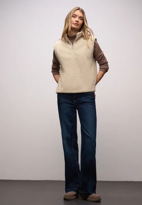 Teddy Turtle Neck Vest W. Zippe - Street One - 4