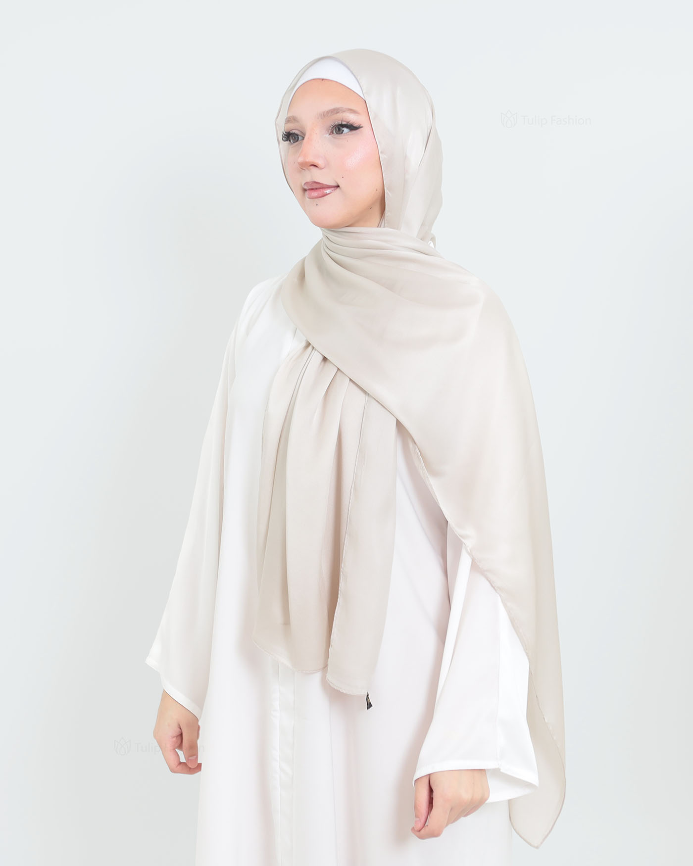 Hijab - Sonia - Pearl white - 2