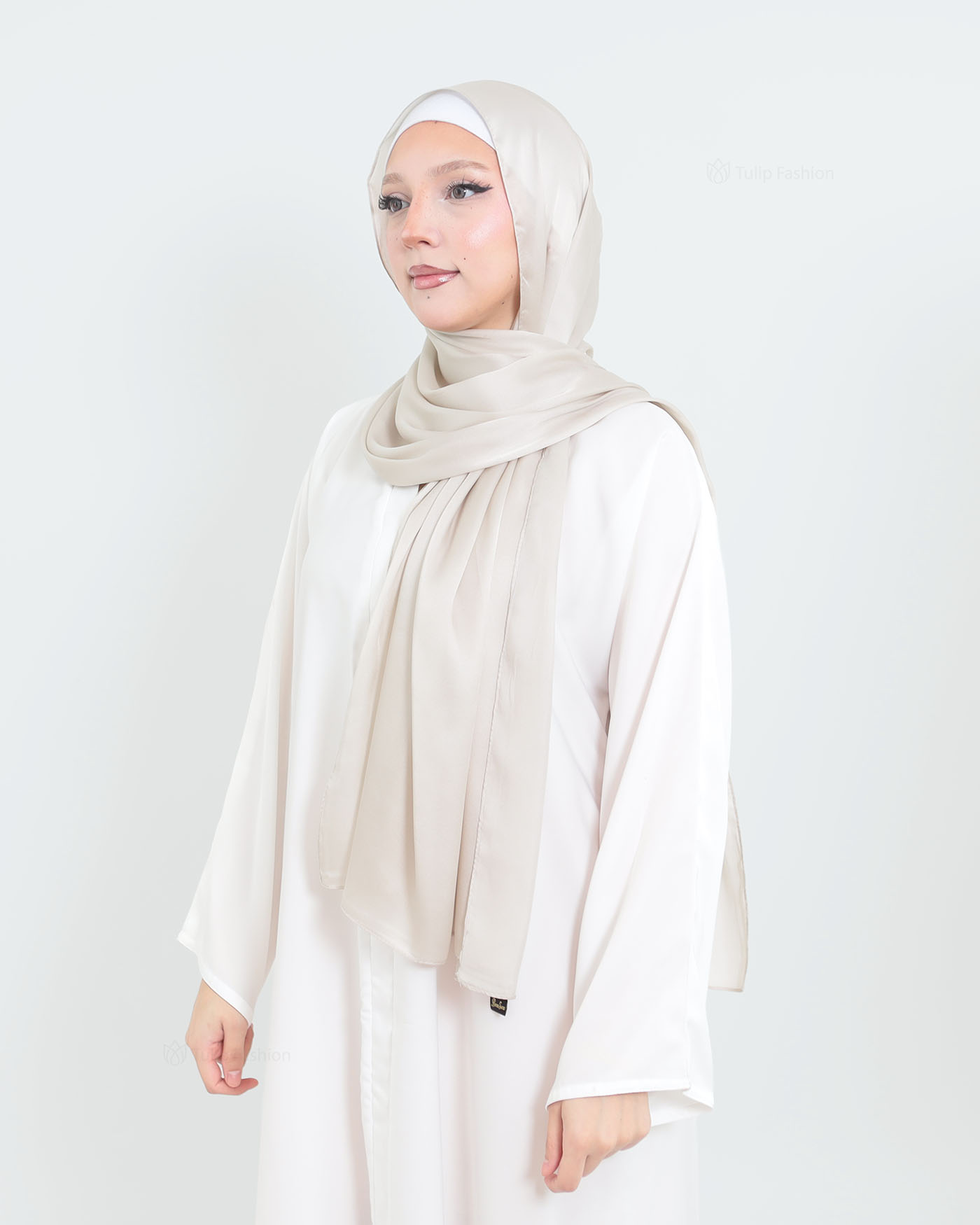 Hijab - Sonia - Pearl white - 3