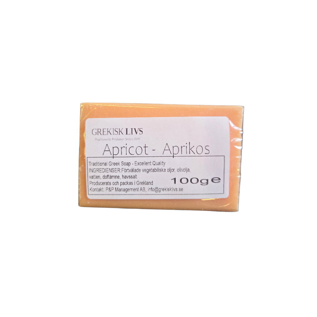 olive soap, Traditional Greek apricot oil soap 100gr.