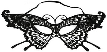 Ögonmask svart 25cm
