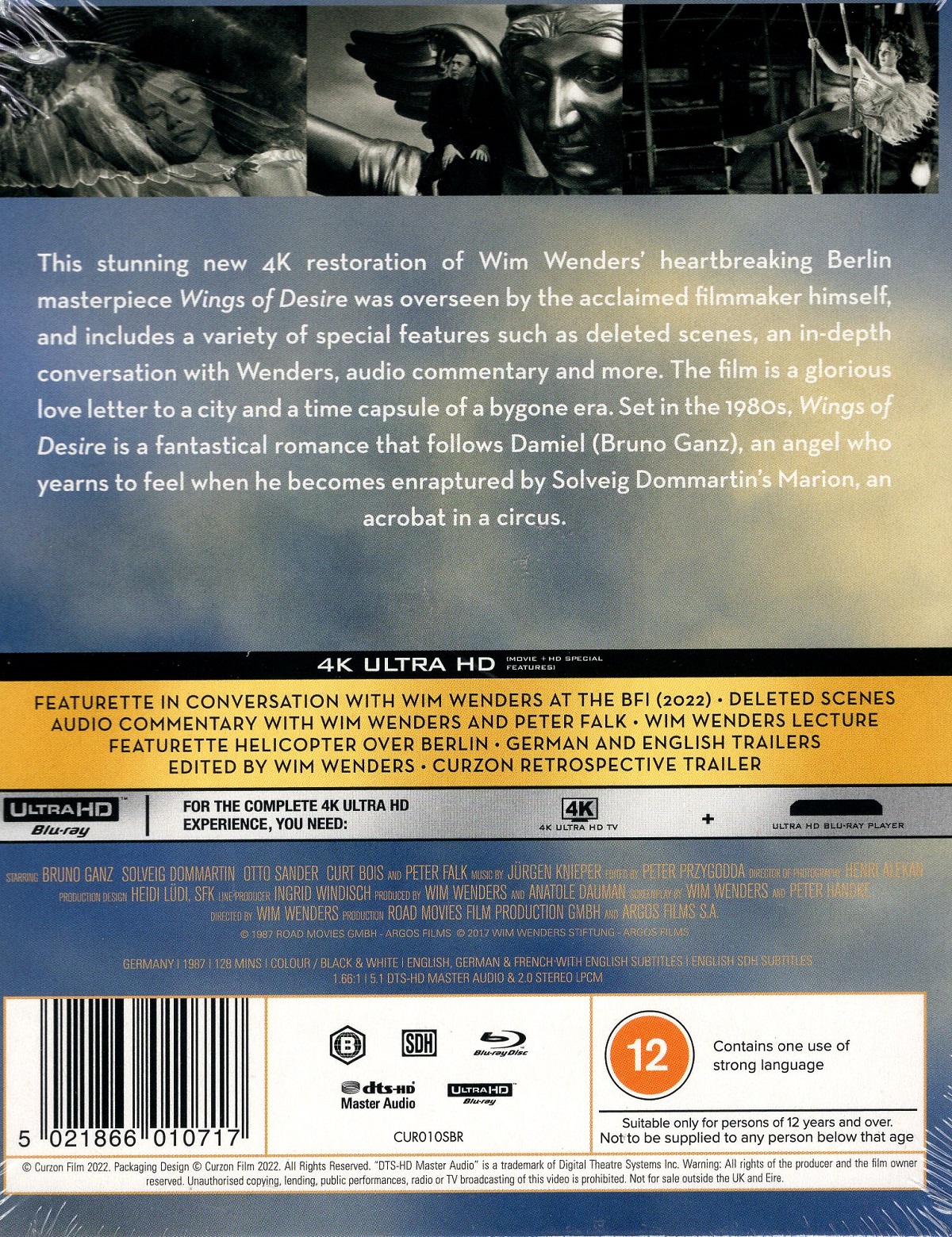 Wings of Desire (Limited Edition Steelbook) (ej svensk text) (4K Ultra HD)  - 2