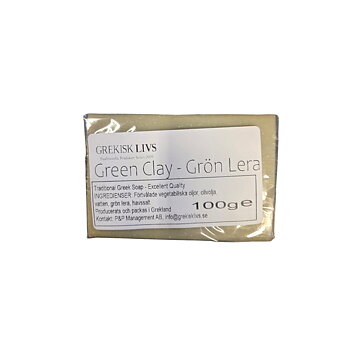 olive soap, Traditional Greek green clay oil soap 100g