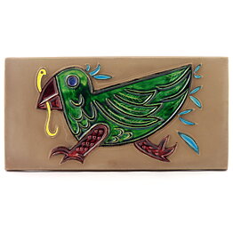 Mari Simmulson (1969) Wall Plaque with Stylistic Bird Motif 30 cm (2)