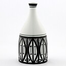 Alf Jarnestad (Alfa 1957) Modern Bottle Vase with Black Decor 19 cm