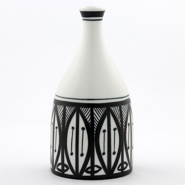 Alf Jarnestad (Alfa 1957) Modern Bottle Vase with Black Decor 19 cm