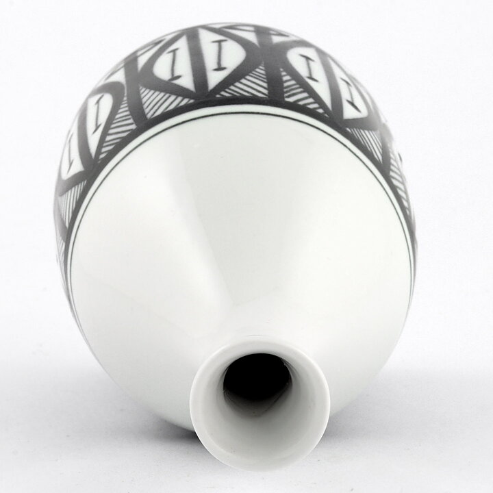 Alf Jarnestad (Alfa 1957) Modern Bottle Vase with Black Decor 19 cm