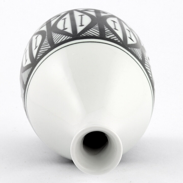 Alf Jarnestad (Alfa 1957) Modern Bottle Vase with Black Decor 19 cm