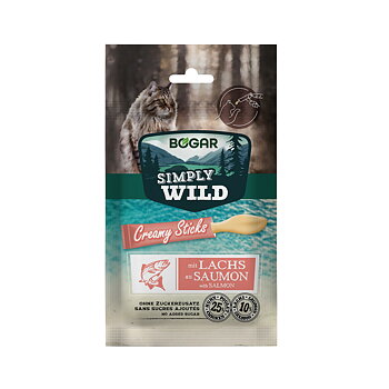 Simply Wild Creamy Sticks Salmon Katt Bogar