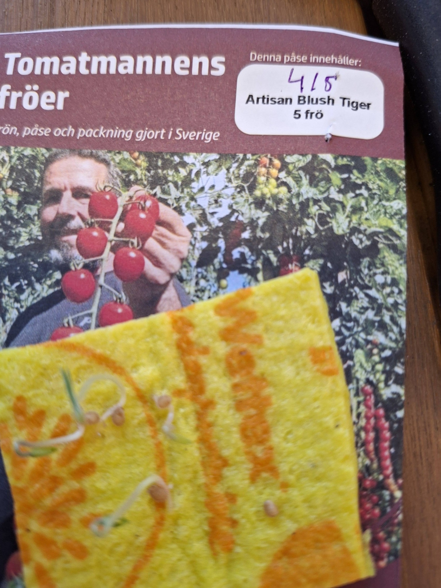 Tomatmannens Tomat Artisan Blush Tiger 5  frö  Nyhet 2026! - 2