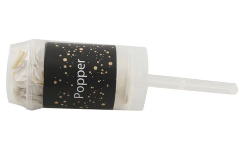 konfettibomb 30g mix guldfolie & vitt silkespapper