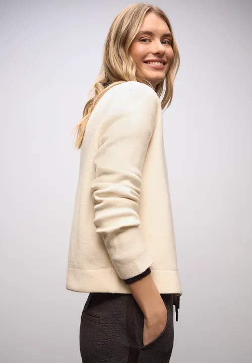 LTD QR Cosy Pilot Cardigan - Soft Beige - Street One