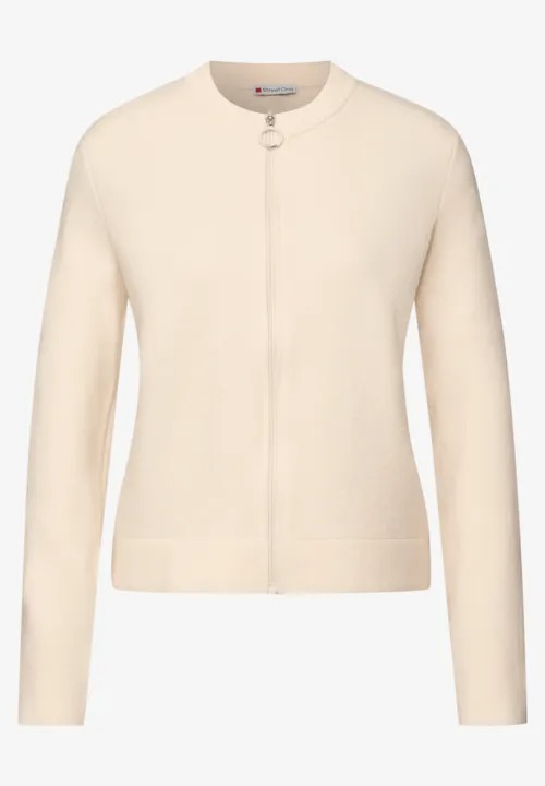 LTD QR Cosy Pilot Cardigan - Soft Beige - Street One - 4