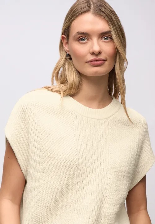 LTD QR Chenille Sleeveless Sweater - Soft Beige - Street One