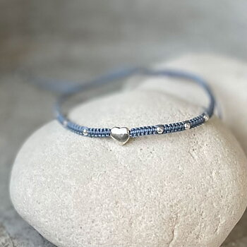 Armband - Hjärta, blå