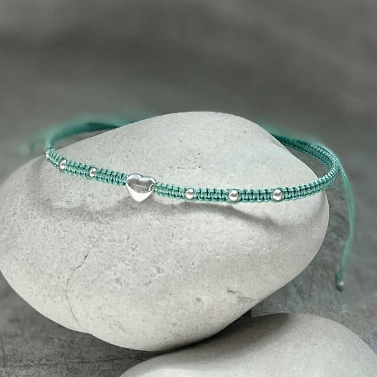 Armband - Hjärta, grön
