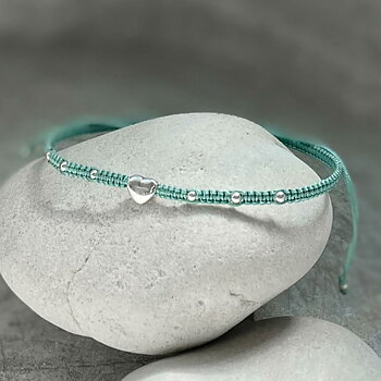 Armband - Hjärta, grön