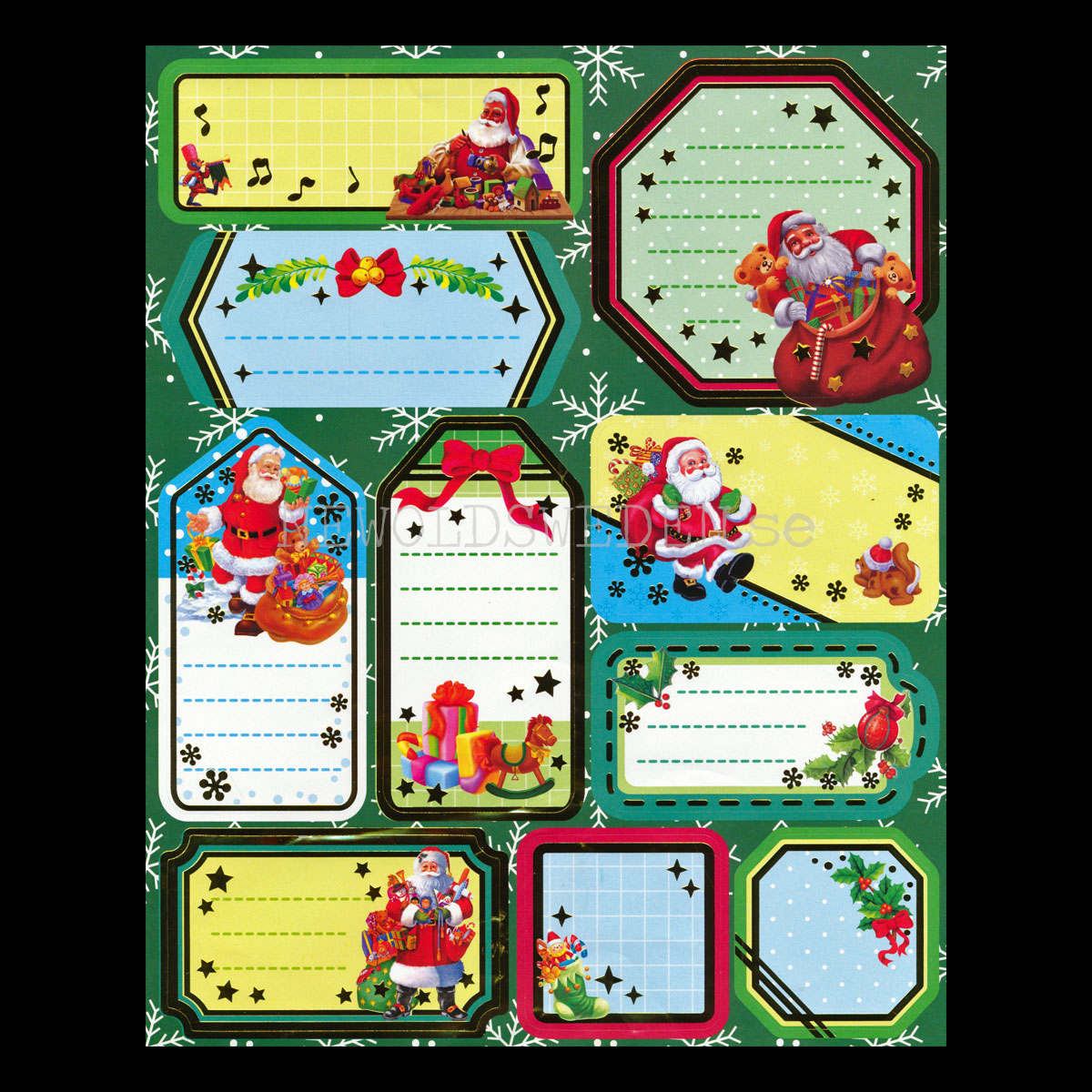 Julklappsetiketter 10 stycken - LO - 2