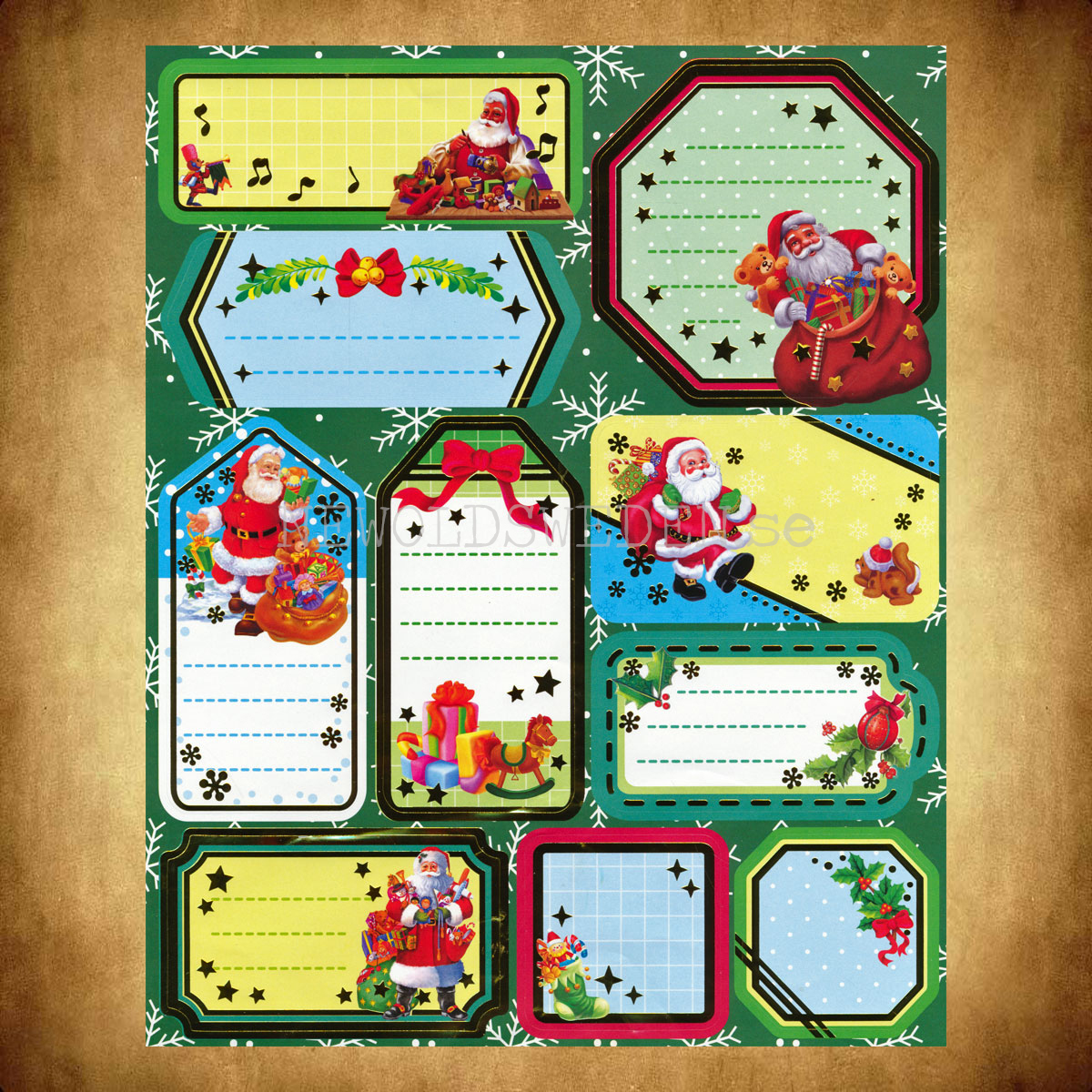 Julklappsetiketter 10 stycken - LO - 3