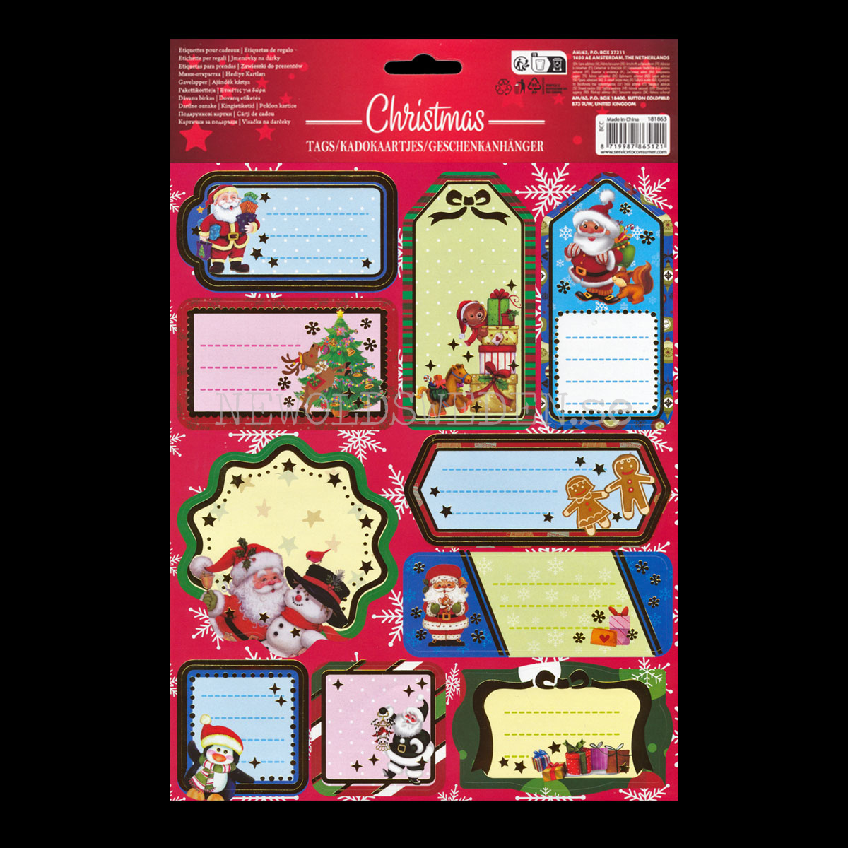 Julklappsetiketter 10 stycken - LO