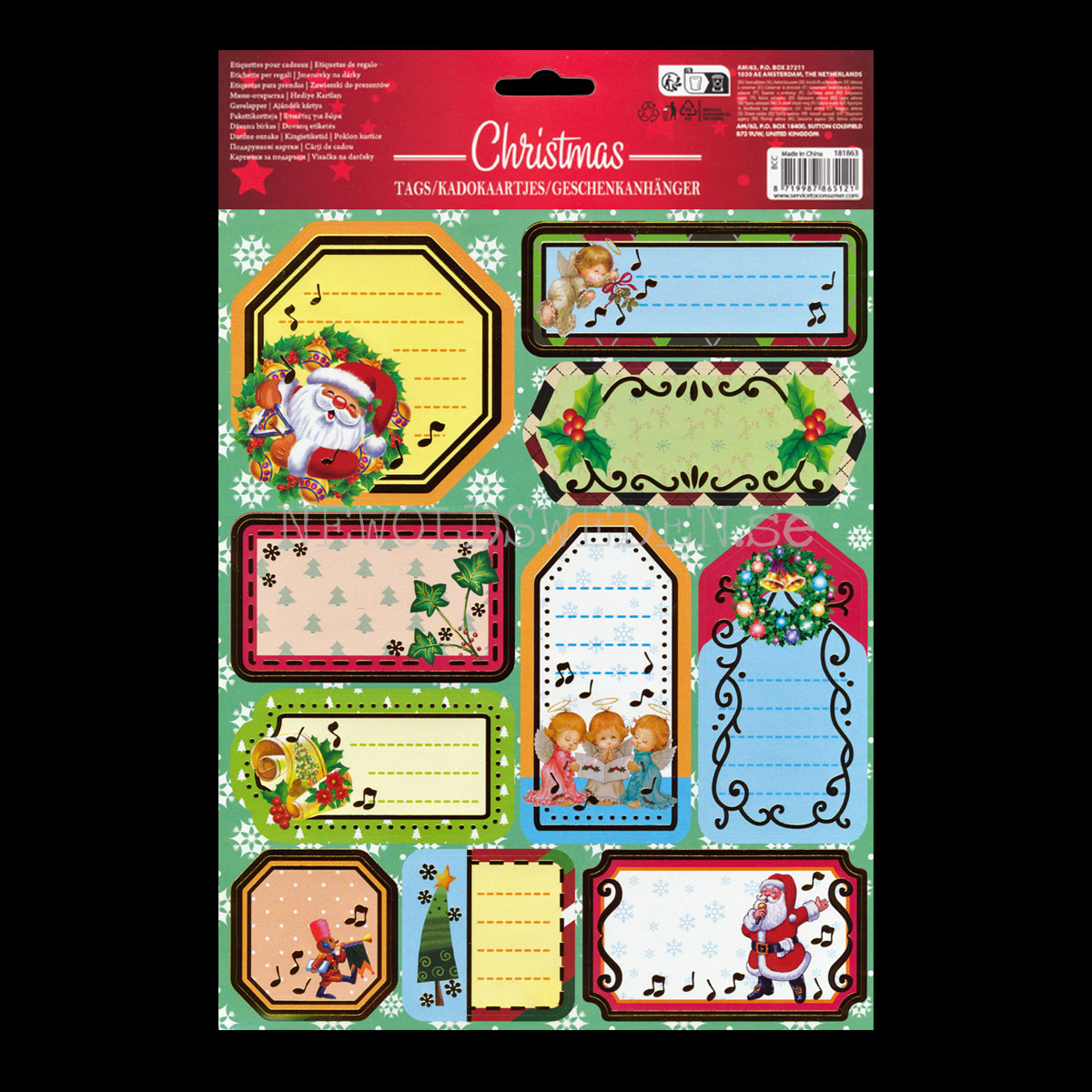 Julklappsetiketter 10 stycken - LO