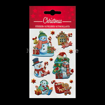 Julstickers  3D - 11 stycken  Självhäftande gummi - LO