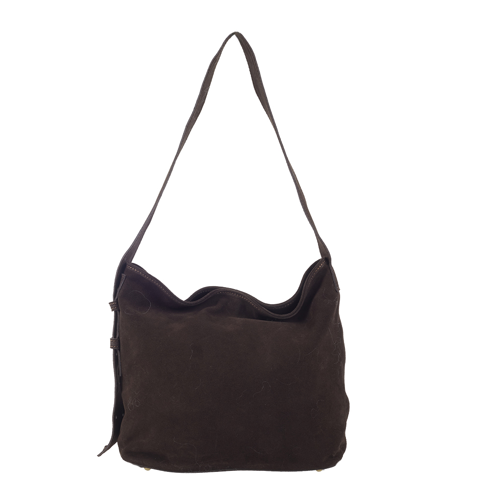 Ulrika Design -  Italian Suede Leather Bag Brown - 3