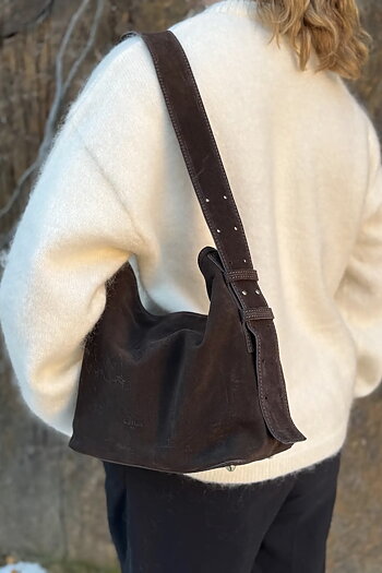 Ulrika Design -  Italian Suede Leather Bag Brown