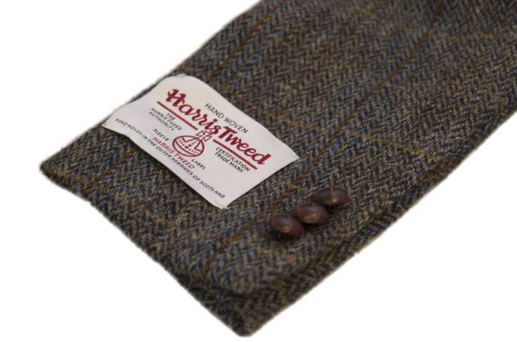 Harris Tweed -  - Overcheck Country Blazer med Väst - 4
