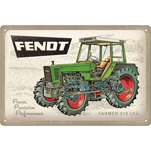 Fendt plåtskylt retro "Fendt-Power -Precision-Performance""