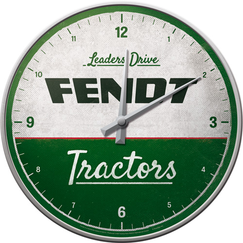 Fendt Väggklocka väggklocka - Fendt Tractors" Vit/grön