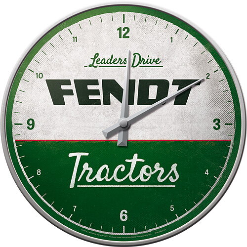 Fendt Väggklocka väggklocka - Fendt Tractors" Vit/grön