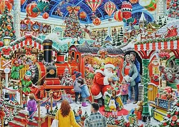 Christmas No 29: Santa´s Steam Train Grotto, 1000 Bitar Ravensburger
