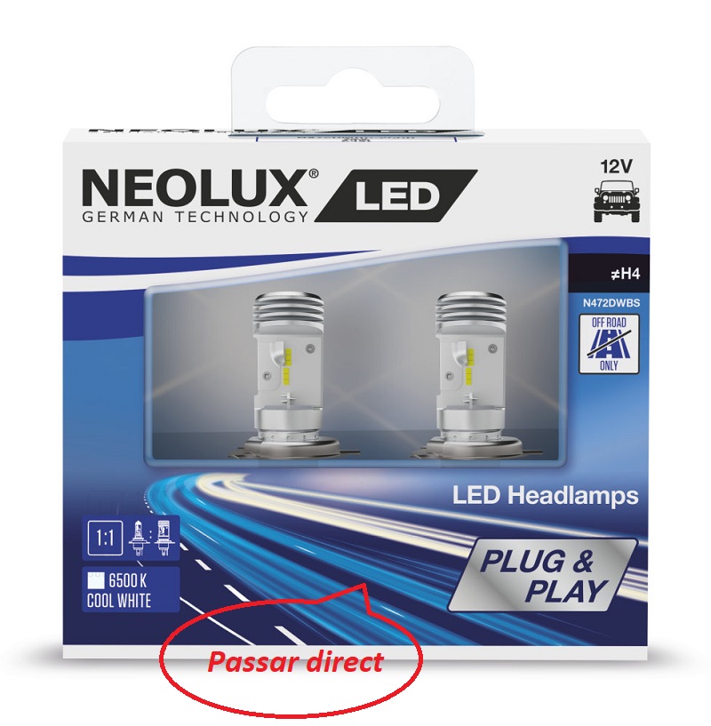 H4 NEOLUX  LED  Plug In  Konverteringssats 10W  /12V