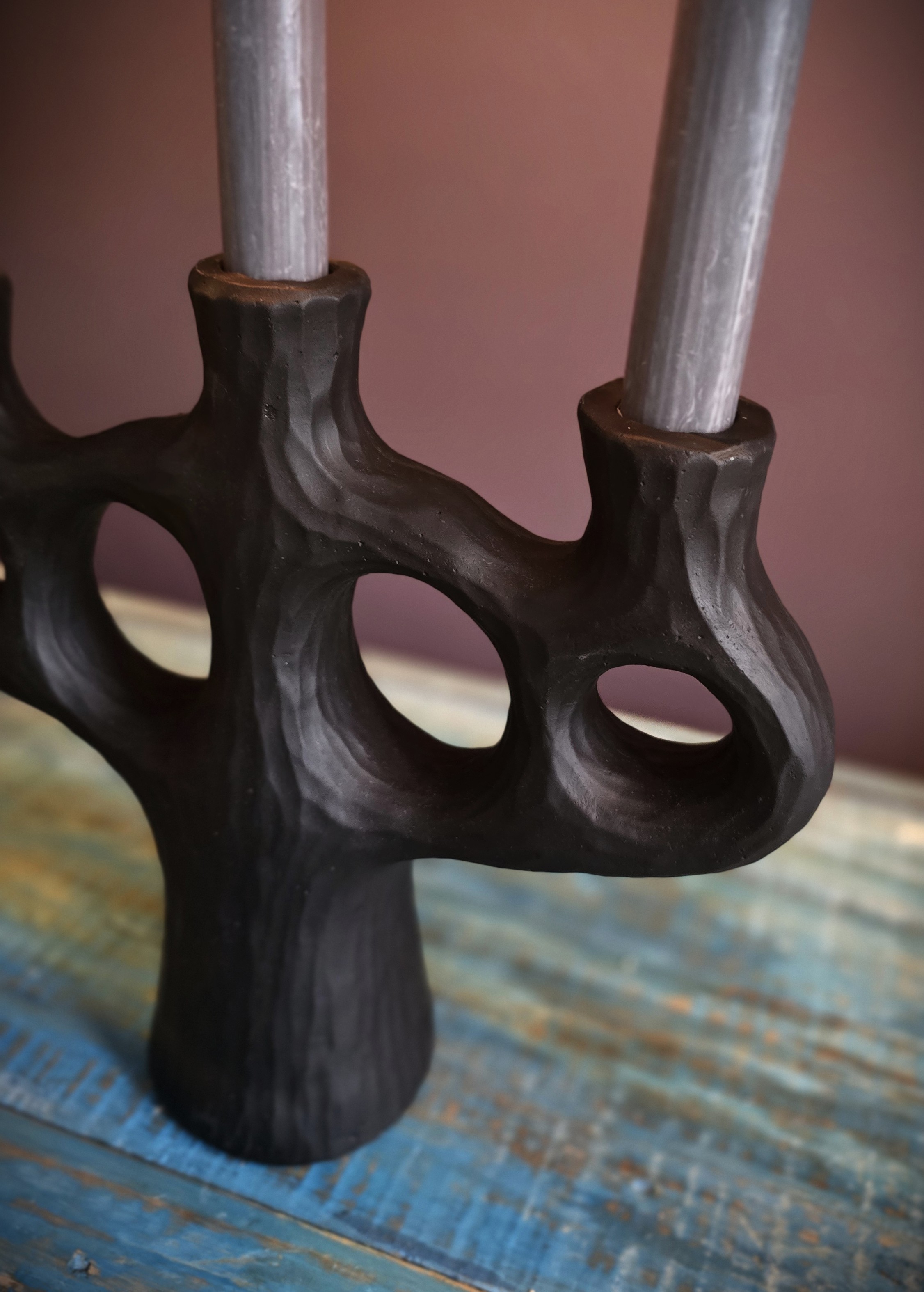 Trearmad Ljusstake - Betong - 3