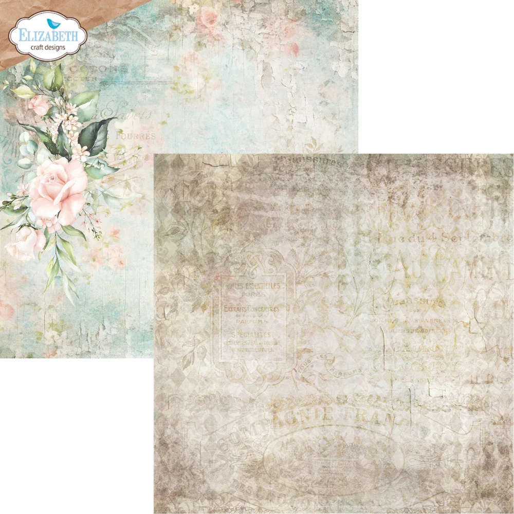 Elizabeth  -  Printed Cardstock -12x12 - Bohemian Rose - 2
