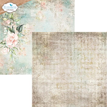 Elizabeth  -  Printed Cardstock -12x12 - Bohemian Rose
