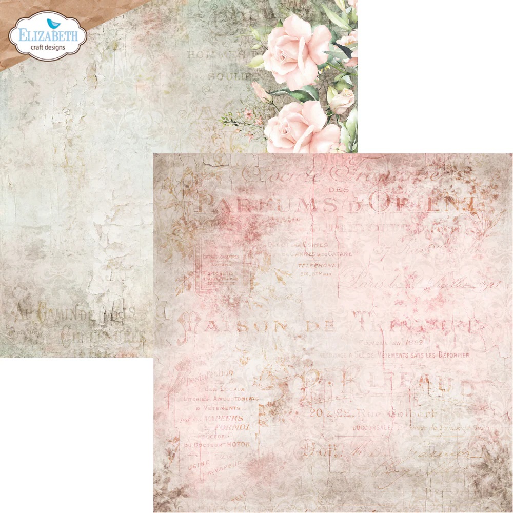 Elizabeth  -  Printed Cardstock -12x12 - Bohemian Rose - 4