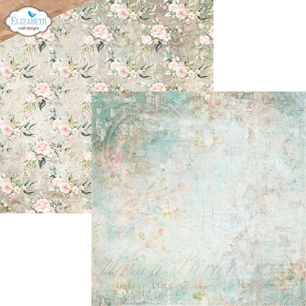 Elizabeth  -  Printed Cardstock -12x12 - Bohemian Rose - 5
