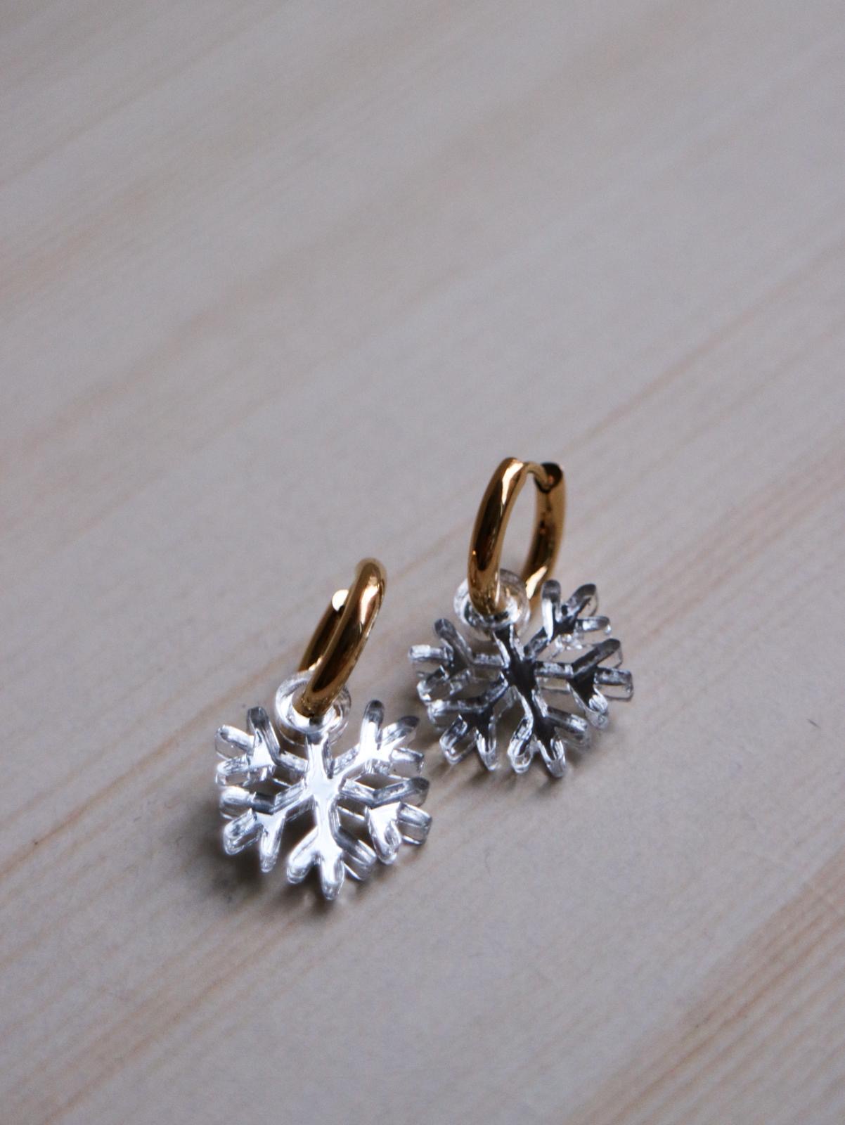 Snöflinga mini silverspegel hängen