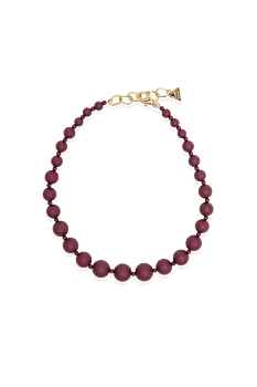 BOW19 Big Bead Necklace Burgundy