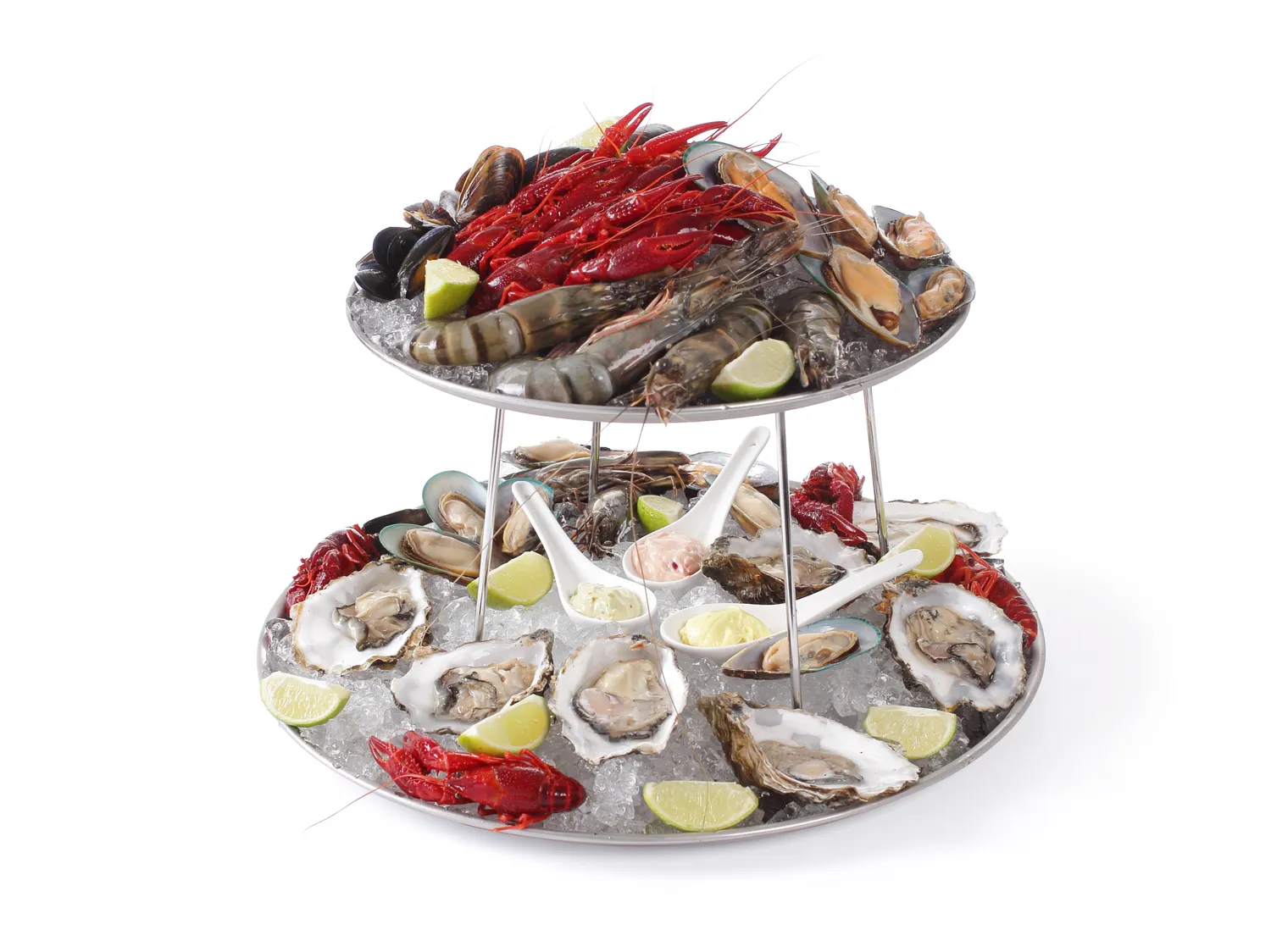 Seafood platter Ø300/400 mm incl. stand - 2