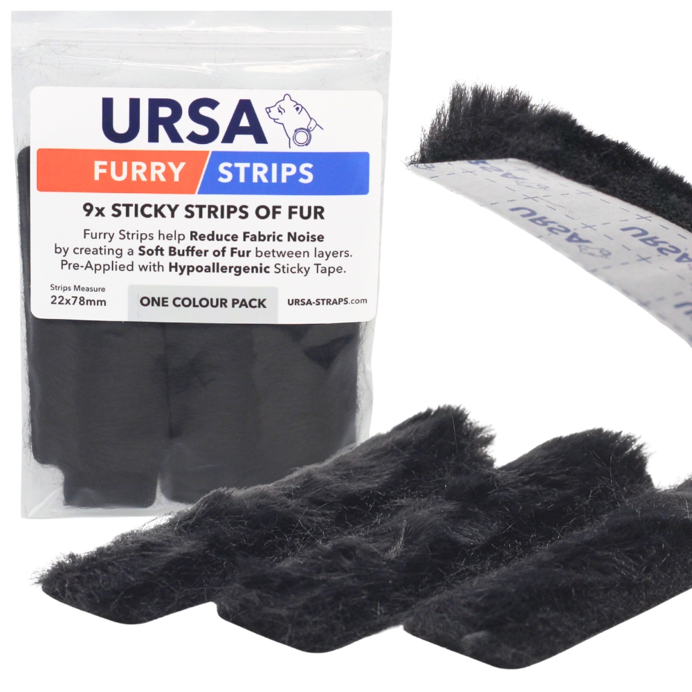 Ursa Straps - FURRY STRIPS, 9x - Black