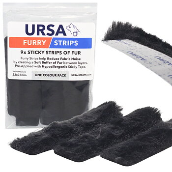 Ursa Straps - FURRY STRIPS, 9x - Svart